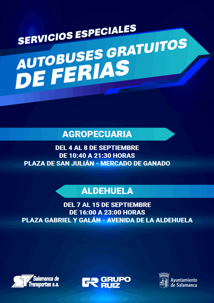 Servicios especiales - Autobuses gratuitos de ferias